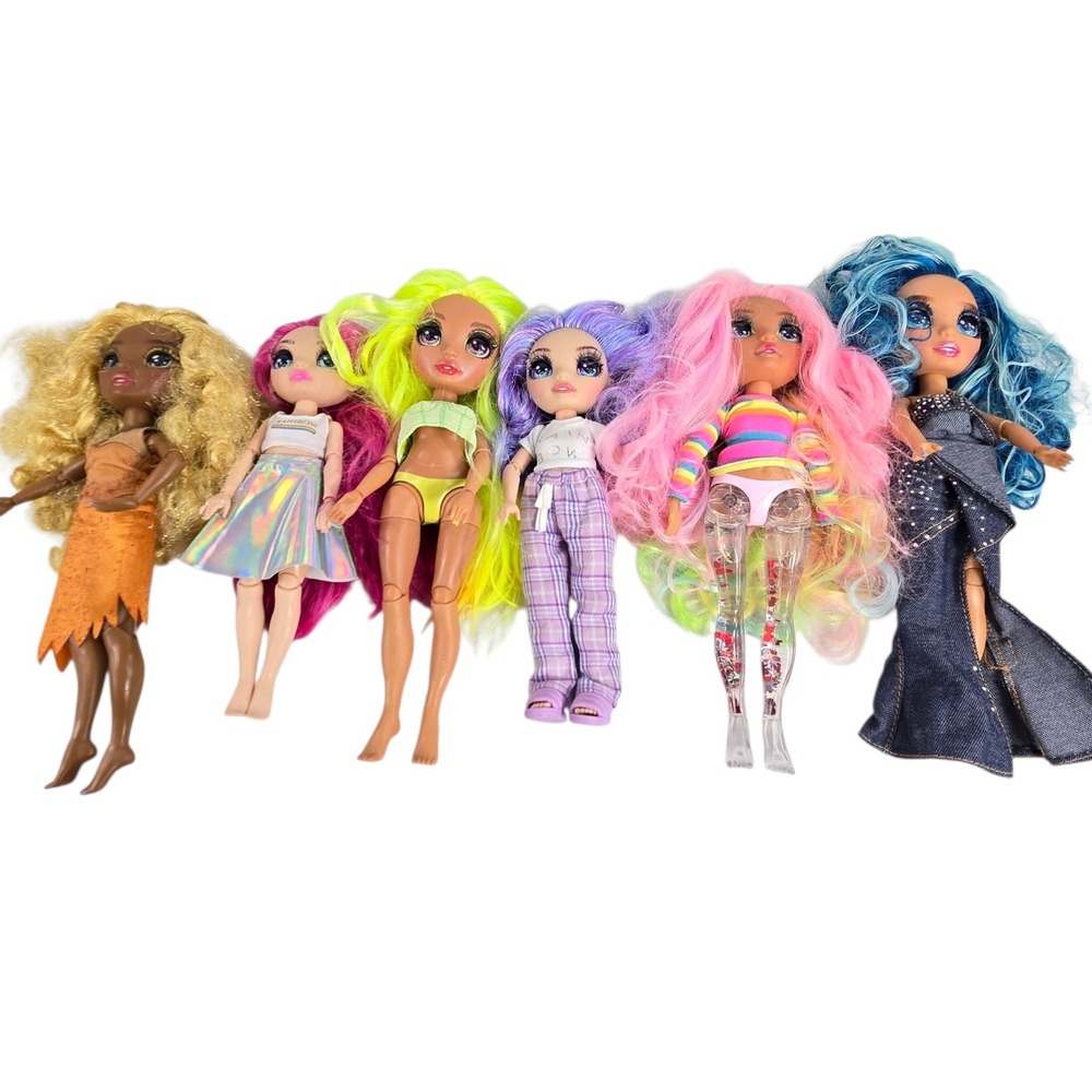 Lot of 6 Rainbow High Dolls Clothes Skyler Sparkle Violet Stella Meline‎ Karma